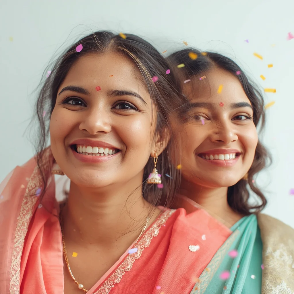 Celebrating Sisterhood: An Indian Woman’s Bond Through Life — AI image prompt